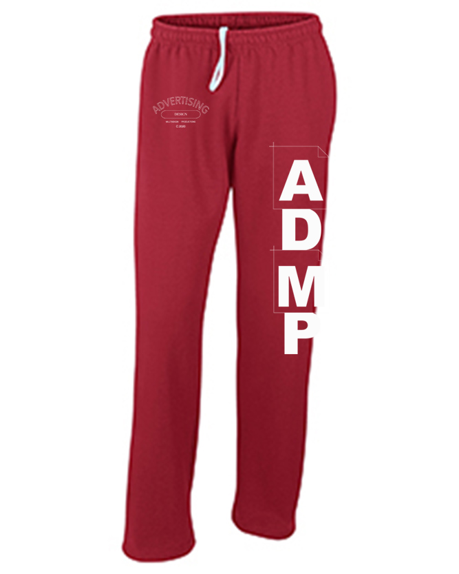 Gildan Open Bottom Sweat Pant with ADMP screenprinted logo